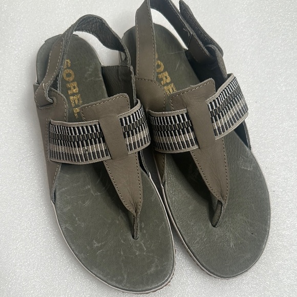 Sorel Stylish Olive Sandals size 8.5 comfy summer main image 7